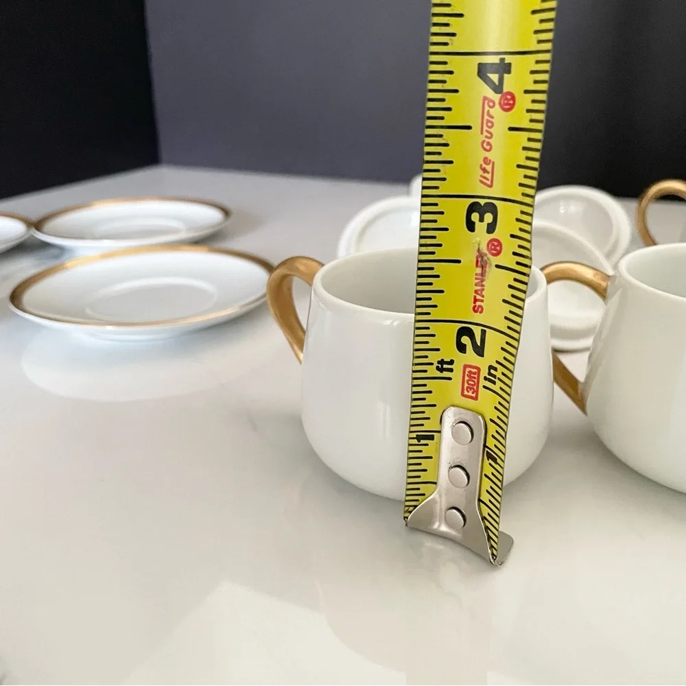 SET of 4 Espresso Demitasse Cups / Dessert Pots with Lids by Fitz & Floyd